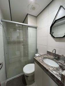 Koupelna v ubytování Conforto beira mar Flamboyant