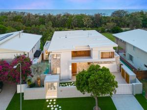an aerial view of a house at Beachfront Wellness Retreat in Kingscliff