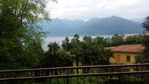 a view of the lake from a house at Appartamento Dellea in Luino