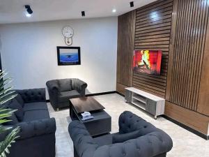 Posezení v ubytování 2 Bedroom Luxury Flat