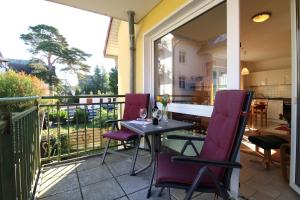 Μπαλκόνι ή βεράντα στο Haus Ostseeallee 32b Fewo 5