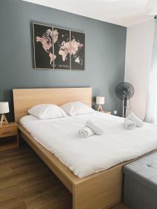 Postel nebo postele na pokoji v ubytování RB-0G - Joli 3 pièces tout équipé au RDC pour 1 à 5 pers