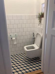 Bilik mandi di A comfortable apartment near Slovanské Square
