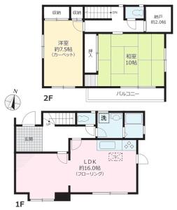 双椿Camellia House في طوكيو: مخطط طابقي للمنزل
