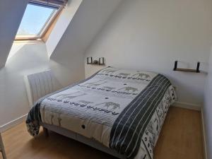 Postel nebo postele na pokoji v ubytování Maison au calme