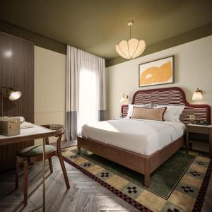 Ένα ή περισσότερα κρεβάτια σε δωμάτιο στο The Hoxton, Dublin