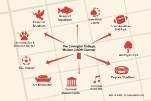 a map of the convention center in miami channel at The Covington Cottage Modern 2 BDR Charmer in Covington
