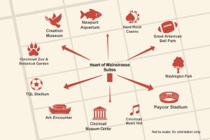 a map of the art institute of milwaukee campuses at Heart of Mainstrasse 4 in Covington