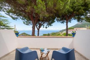a view of the ocean from the balcony of a villa at Hotel Sant'Andrea in Marciana