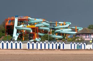 a large water park with a roller coaster at The Nest at Wynncroft in Torquay