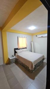 a bedroom with a large bed in a room at Villas Venecia in Maracay