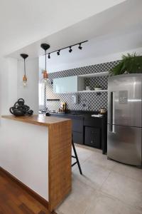 Dapur atau dapur kecil di Casa João