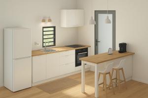 Kuchyň nebo kuchyňský kout v ubytování Moorea Tiki Lodge + 5 fotografií