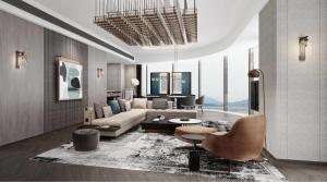 Ruang duduk di Wyndham Grand Yichang Riverside