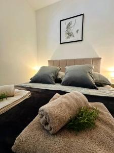 Ένα ή περισσότερα κρεβάτια σε δωμάτιο στο Apartman Toni +13 φωτογραφίες