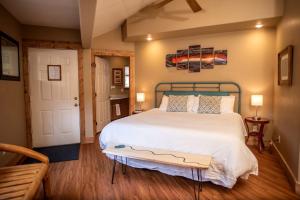 a bedroom with a large bed in a room at Eco-Friendly Cabin with Views of the Rocky Mountains in Colorado in Monarch