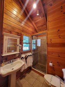 Ένα μπάνιο στο Blissful Riverside Cabin Escape Near New River, Virginia +4 φωτογραφίες