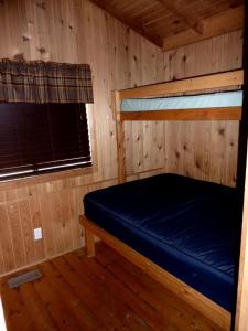 a bedroom with a bunk bed in a cabin at Gorgeous Cabin with Stunning Views in West Yellowstone, Montana in Lakeview