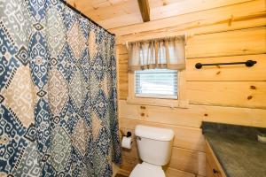 Ένα μπάνιο στο Cozy Cabin Close to Tryon and Lake Lure in Mill Spring, North Carolina