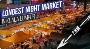 an overhead view of a market with many umbrellas at Ryokan AI Japan Friend - Free Hotsprings & Massage in Kuala Lumpur