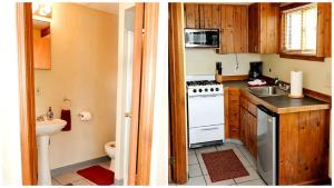Η κουζίνα ή μικρή κουζίνα στο Inviting Summer Vacation Cabin on Clear Lake in Ogemaw County, Michigan