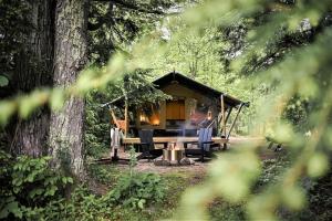 Επισκέπτες που μένουν στο Delightful Safari Tent with Fire Pit and Sauna in North Woodstock, New Hampshire