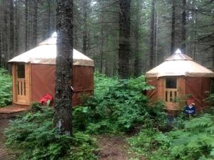 Κήπος έξω από το Alaskan Glamping Yurt in Seward for an Eco-Adventure