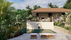 Πισίνα στο ή κοντά στο Villa Louise Choengmon bay koh Samui beach, 3 bedrooms, 8 guests, pool and garden