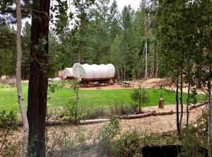 Κήπος έξω από το Classic Conestoga Wagon Ideal for a Glamping Getaway near Bryce Canyon, Utah