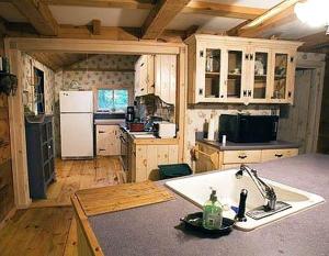 Η κουζίνα ή μικρή κουζίνα στο Spacious New England Family Cabin Rental in Pittsfield, New Hampshire