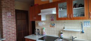 Η κουζίνα ή μικρή κουζίνα στο Noclegi u Gosi Mosty koło Gdyni +51 φωτογραφίες
