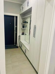 Η κουζίνα ή μικρή κουζίνα στο Apartament cu 2 camere Telecentru Chișinău