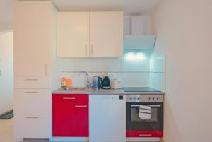 Kuchyň nebo kuchyňský kout v ubytování Terrassen-Apartment in Bamberg