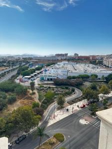 an aerial view of a street in a city at Precioso apartamento moderno in Málaga