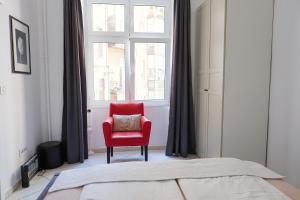 Una cama o camas en una habitación de Apartment Luna Terazije