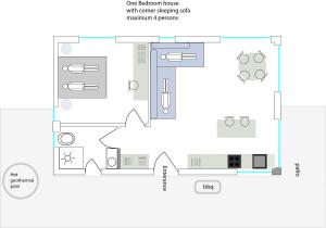 a floor plan of a house at Svartaborg in Húsavík