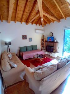 Ruang duduk di Anna's Village House in Tsintzina
