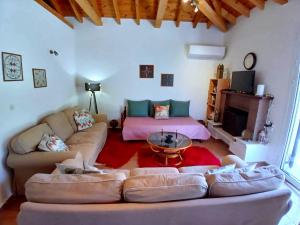 Ruang duduk di Anna's Village House in Tsintzina