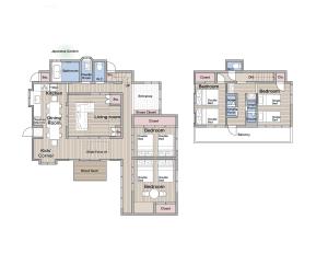 a floor plan of a building at Nagashima Onsen Villa Kuwana ,Family & Group Stay with Private Onsen in Kuwana