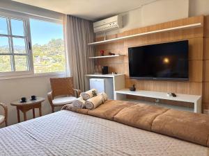 TV a/nebo společenská místnost v ubytování Estúdio Moderno na Granja Brasil – Itaipava