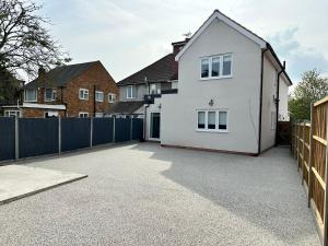 Bygningen som feriehuset ligger i