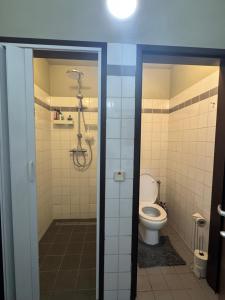 une salle de bain avec toilettes et douche dans l'établissement Bohamian Dream, à Vienne 21 autres photos