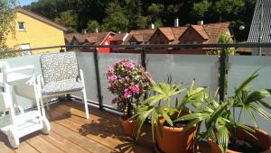 Balkón nebo terasa v ubytování Loft Nagoldtal
