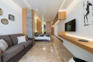 TV a/nebo společenská místnost v ubytování Suites Garden Loft Andy Warhol