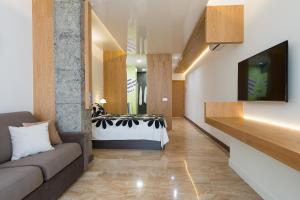 TV a/nebo společenská místnost v ubytování Suites Garden Loft Andy Warhol