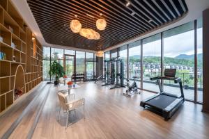 Fitness centrum a/nebo fitness zařízení v ubytování 隐序栖岚渡
