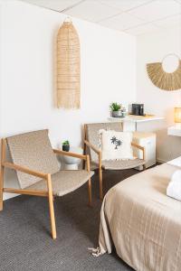 Postel nebo postele na pokoji v ubytování Coastal Family Stay Zoutelande