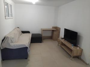 TV a/nebo společenská místnost v ubytování appartement gites a la ferme