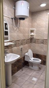 ダンマームにあるالشموخ الشرقي للوحدات السكنيةのトイレと洗面台付きのバスルーム