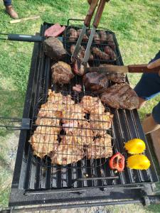 San SalvadorにあるBearded Mountaineer sacred garden & lodgeの肉焼き